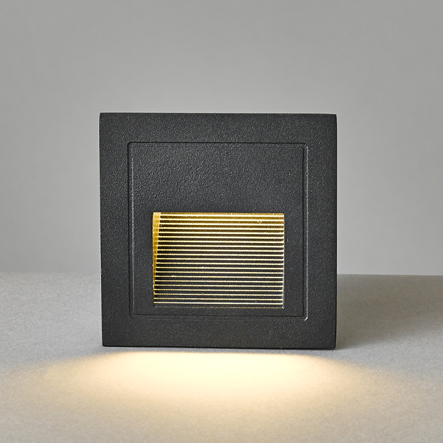 LED 플리커프리 에코 정사각 스텝 센서 매입등 3W 벽등 복도등